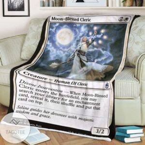 Afr Moon Blessed Cleric Magic The Gathering Mtg Blanket