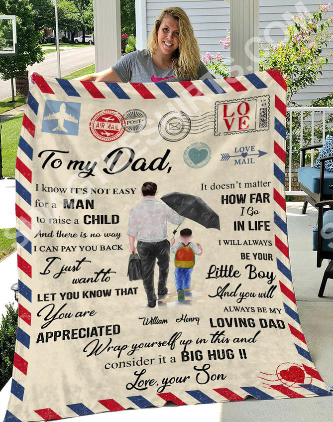 Air Mail To My Dad I Know Its Not Easy For A Man To Raise A Child Blanket Air Mail To My Dad I Know Its Not Easy For A Man To Raise A Child Blanket
