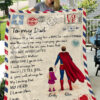 Air Mail To My Dad I Know Its Not Easy For A Man To Raise A Woman Blanket