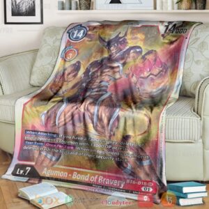 Anime Digimon Agumon Bond Of Bravery Custom Soft Blanket 2