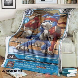 Anime Digimon Gaomon Soft Blanket