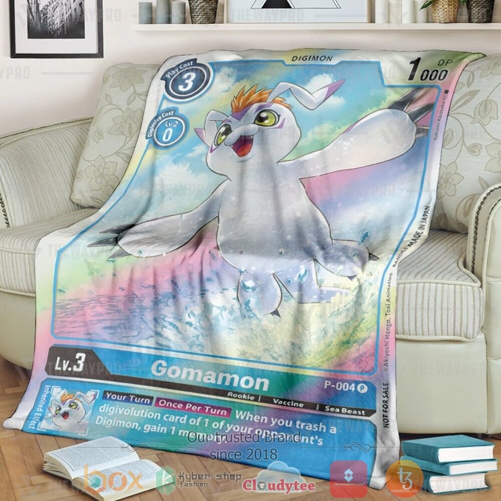 Anime Digimon Gomamon Custom Soft Blanket 2 Anime Digimon Gomamon Custom Soft Blanket 2