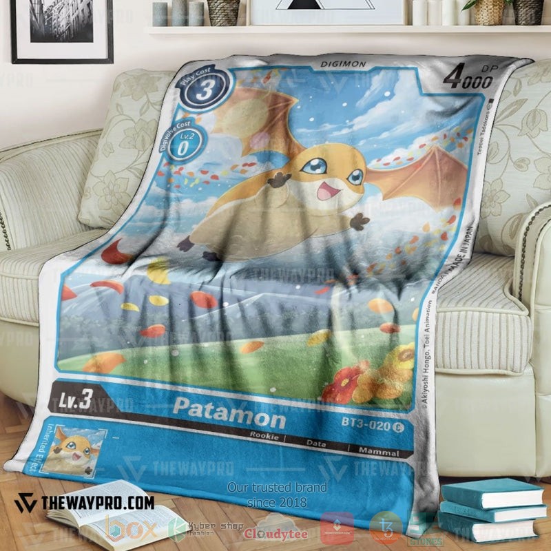 Anime Digimon Patamon Soft Blanket Anime Digimon Patamon Soft Blanket