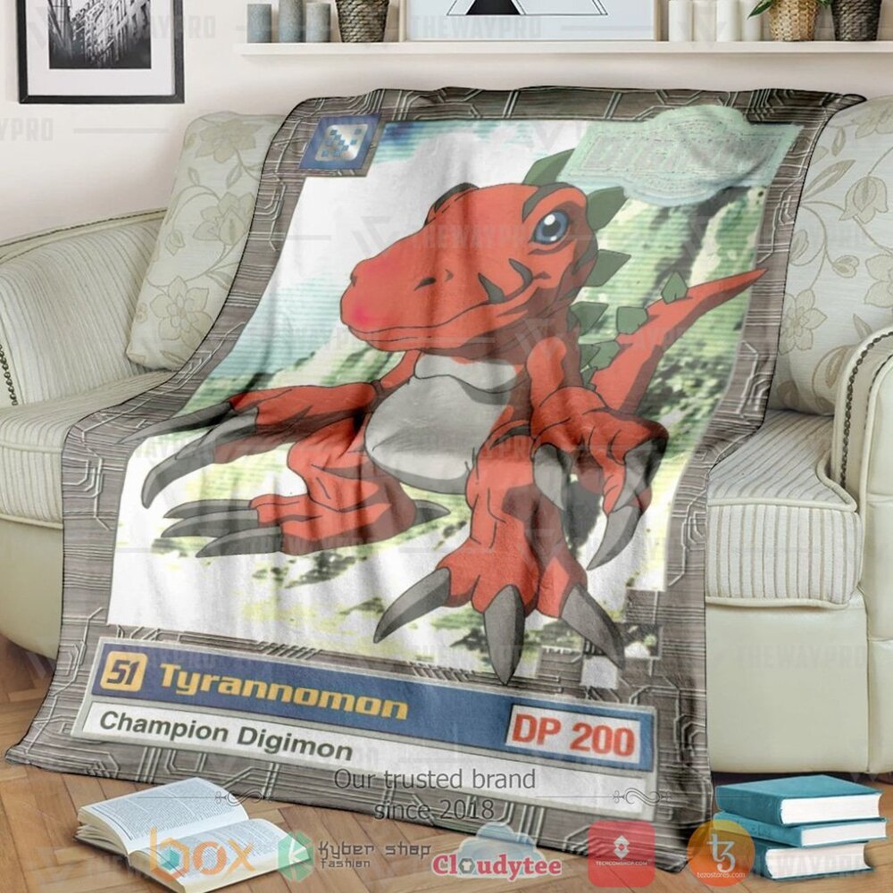Anime Digimon Tyrannomon Series 2 Custom Soft Blanket 2 Anime Digimon Tyrannomon Series 2 Custom Soft Blanket 2