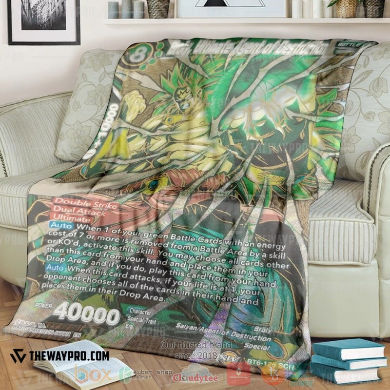Anime Dragon Ball Broly Ultimate Agent Of Destruction Soft Blanket Anime Dragon Ball Broly Ultimate Agent Of Destruction Soft Blanket
