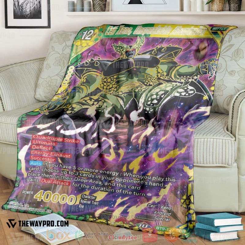 Anime Dragon Ball Cell Xeno Unspeakable Abomination Soft Blanket Anime Dragon Ball Cell Xeno Unspeakable Abomination Soft Blanket