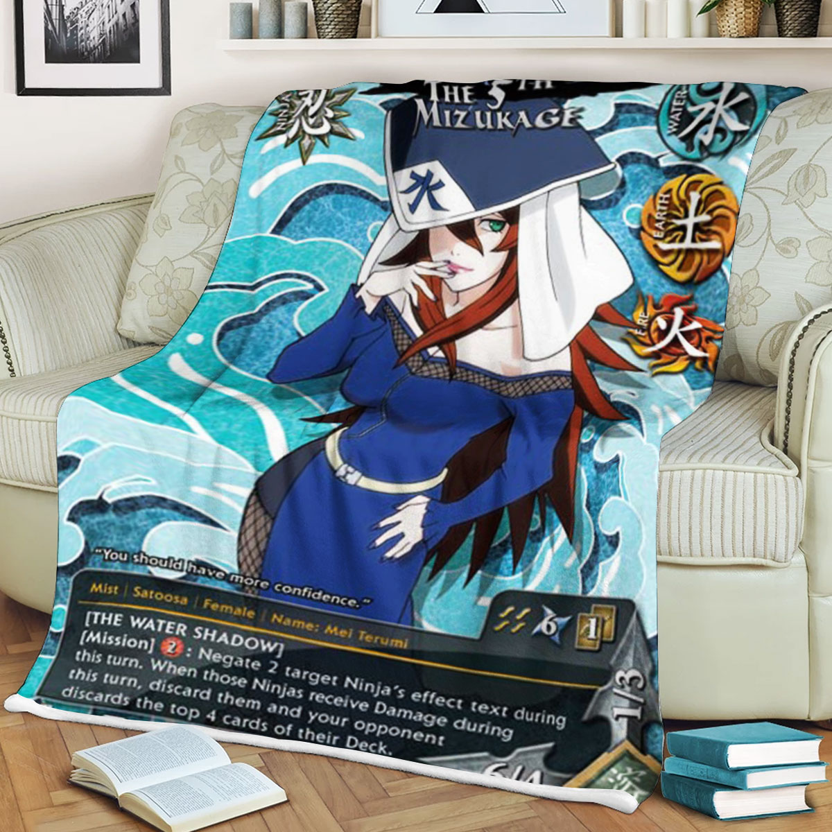 Anime Naruto 5Th Mizukage Blanket Anime Naruto 5Th Mizukage Blanket