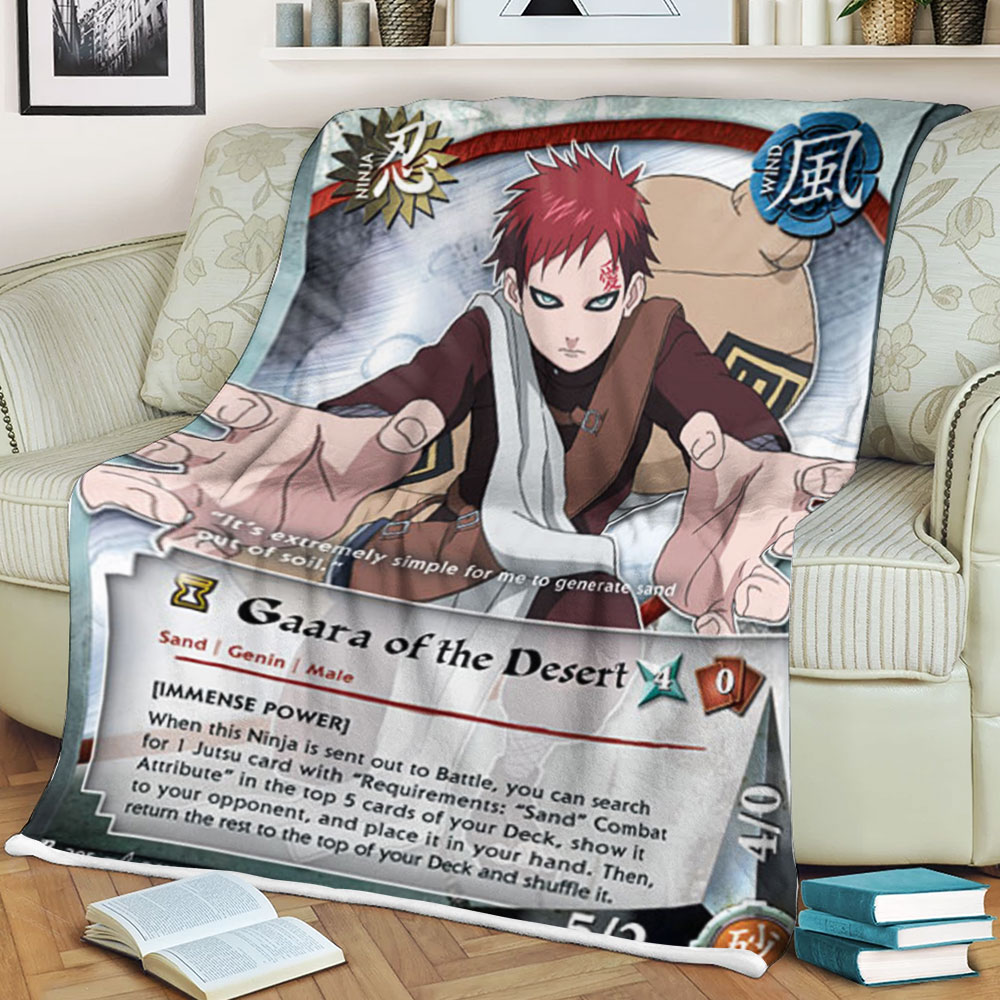 Anime Naruto Gaara Sherpa Blanket Anime Naruto Gaara Sherpa Blanket