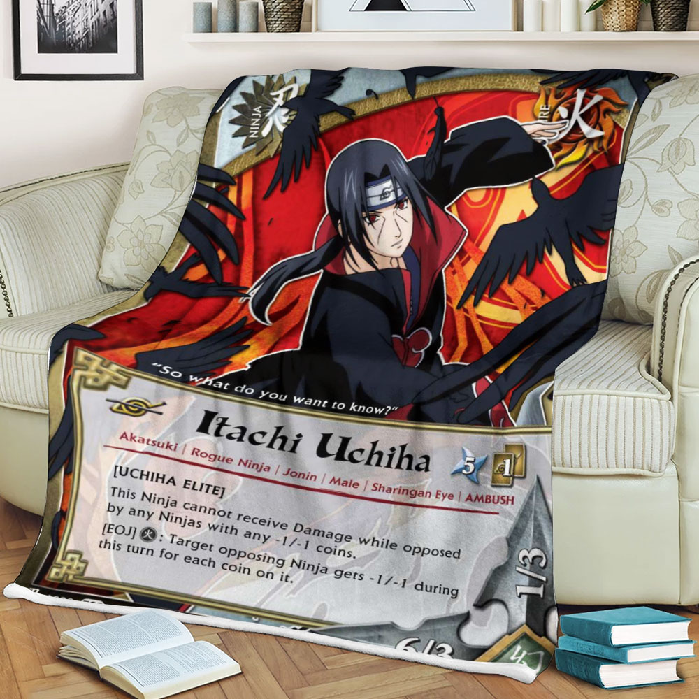 Anime Naruto Itachi Sherpa Blanket Anime Naruto Itachi Sherpa Blanket