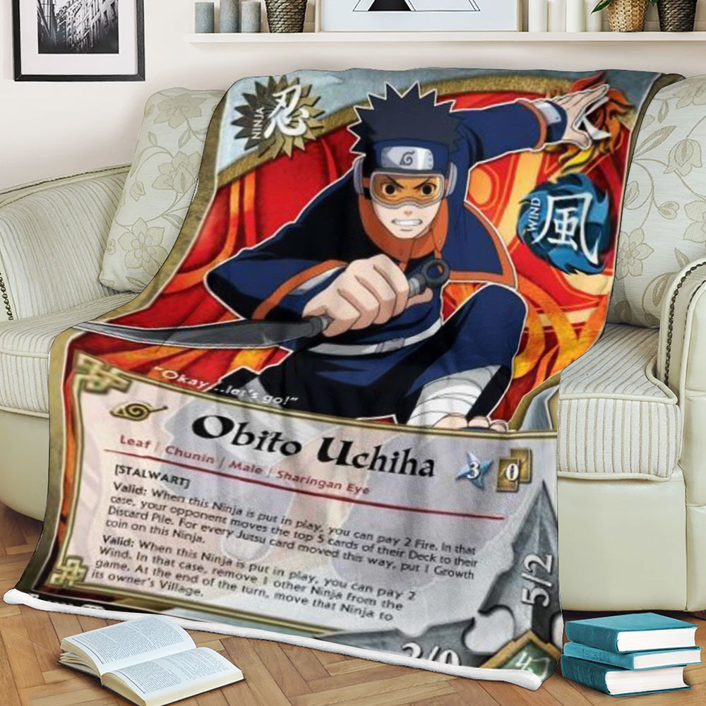 Anime Naruto Obito Sherpa Blanket Anime Naruto Obito Sherpa Blanket