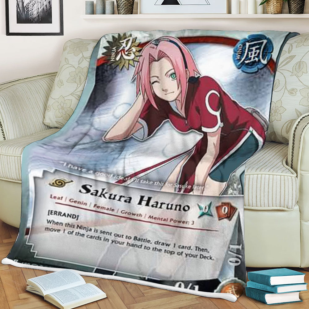 Anime Naruto Sakura Sherpa Blanket Anime Naruto Sakura Sherpa Blanket