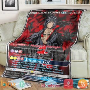 Anime Naruto Shippuden Itachi Uchiha X Pkm Card Blanket 2