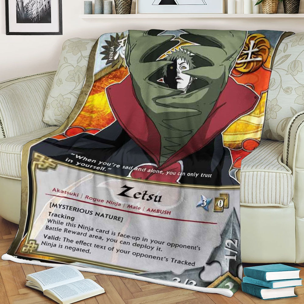 Anime Naruto Zetsu Sherpa Blanket Anime Naruto Zetsu Sherpa Blanket