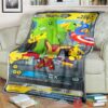Anime Pkm Avengers Pikachu Gx Custom Soft Blanket