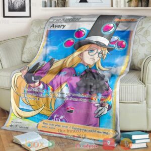Anime Pkm Avery Trainer Custom Soft Blanket
