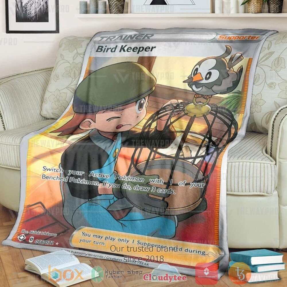 Anime Pkm Bird Keeper Shining Fates Trainer Custom Soft Blanket Anime Pkm Bird Keeper Shining Fates Trainer Custom Soft Blanket