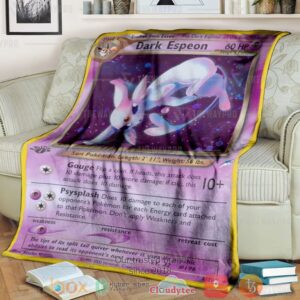 Anime Pkm Dark Espeon Holo 1St Edition Custom Soft Blanket