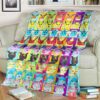 Anime Pkm Eevee And The Evolution Emotion Faces Custom Soft Blanket