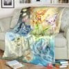 Anime Pkm Eevee Evolution Custom Soft Blanket
