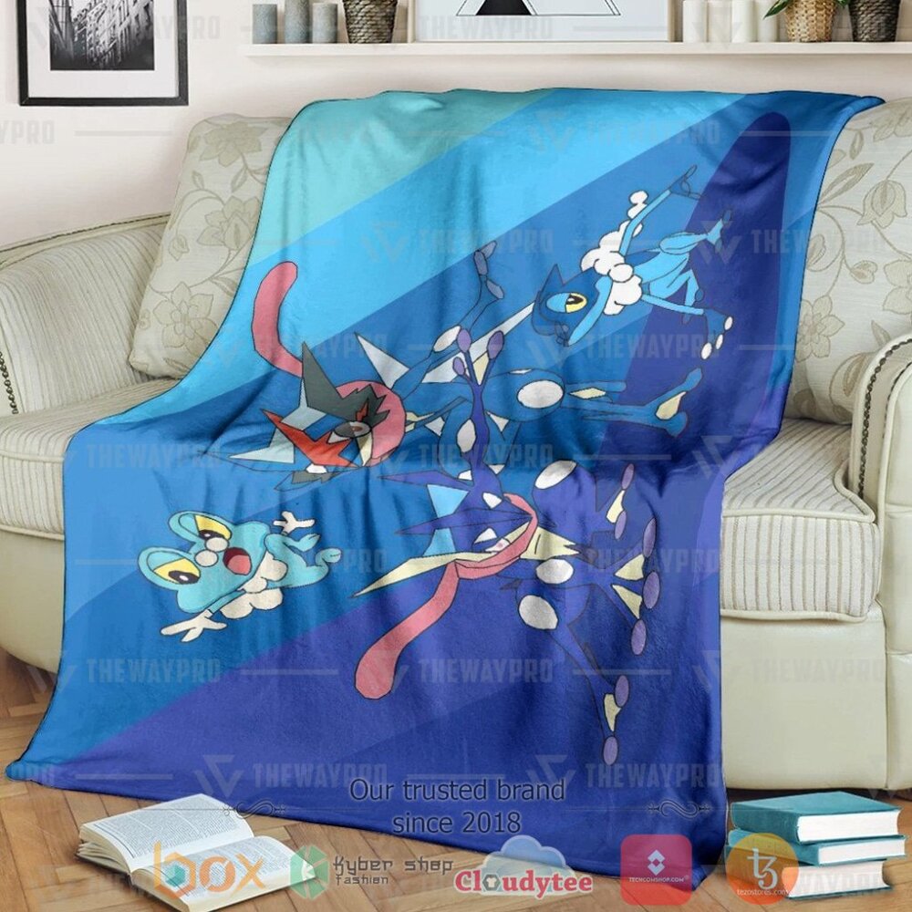 Anime Pkm Greninja Custom Soft Blanket Anime Pkm Greninja Custom Soft Blanket