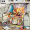 Anime Pkm Japanese Charizard Ex Card Custom Soft Blanket