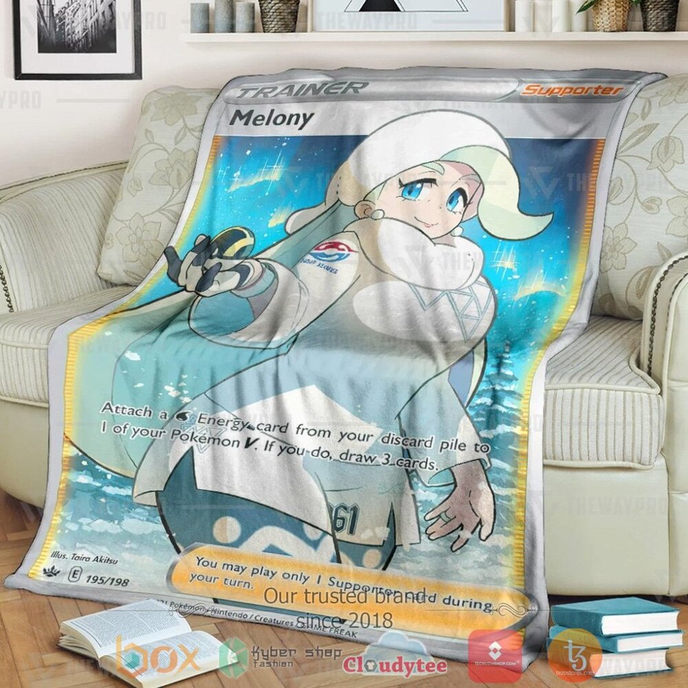 Anime Pkm Melony Trainer Custom Soft Blanket Anime Pkm Melony Trainer Custom Soft Blanket