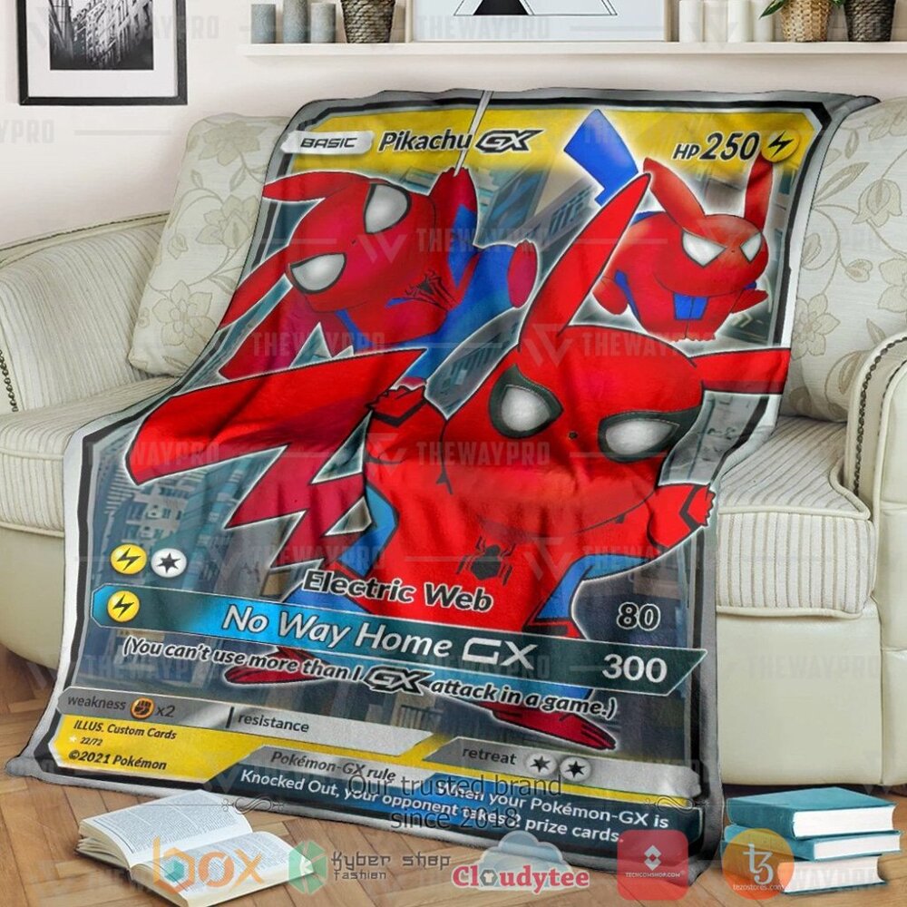 Anime Pkm No Way Home Pikachu Tag Team Custom Soft Blanket Anime Pkm No Way Home Pikachu Tag Team Custom Soft Blanket
