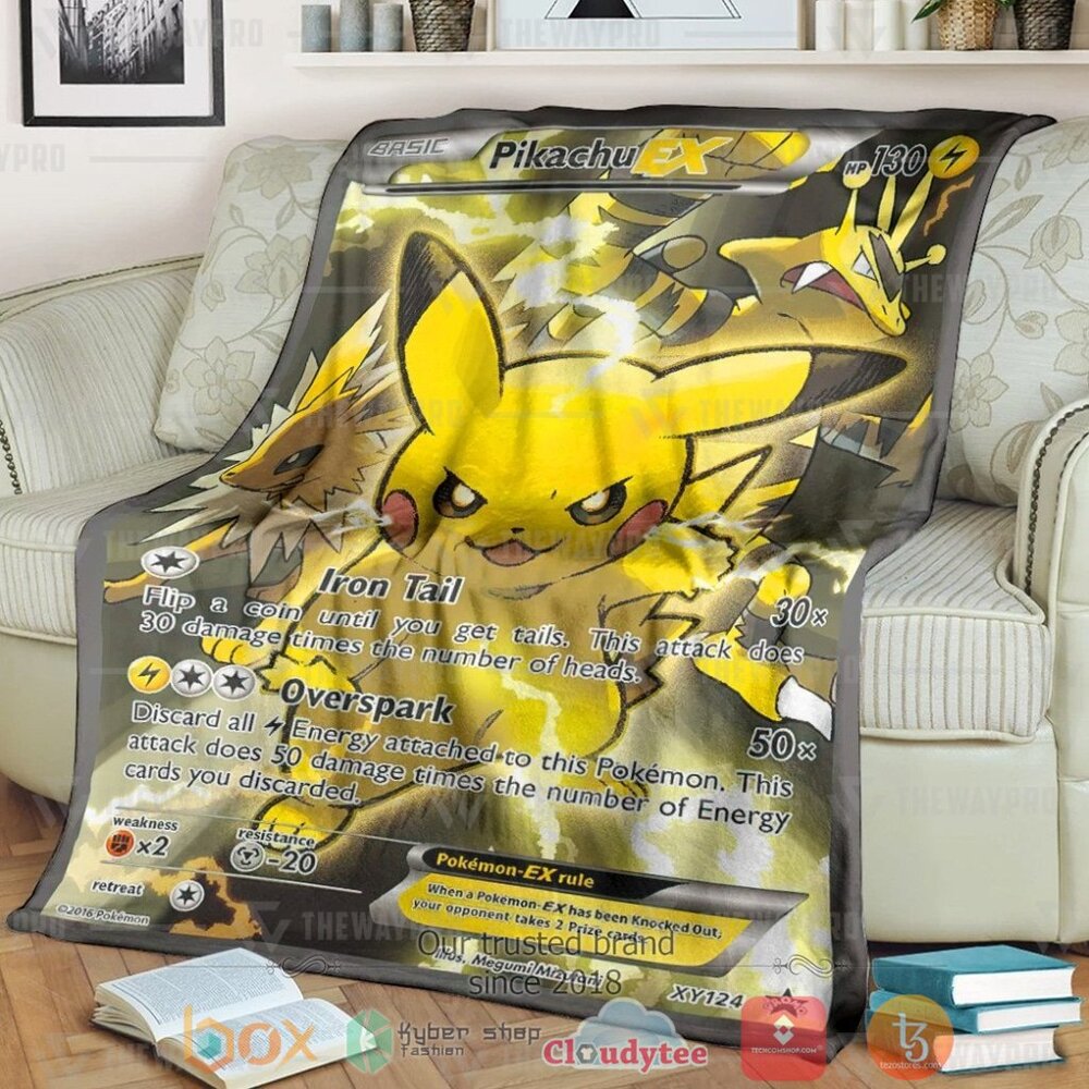 Anime Pkm Pikachu Ex Xy Promos Custom Soft Blanket Anime Pkm Pikachu Ex Xy Promos Custom Soft Blanket