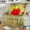 Anime Pkm Pikachu I Choose You Gold Card Custom Soft Blanket
