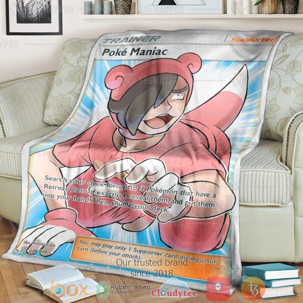 Anime Pkm Poke Maniac Trainer Custom Soft Blanket Anime Pkm Poke Maniac Trainer Custom Soft Blanket