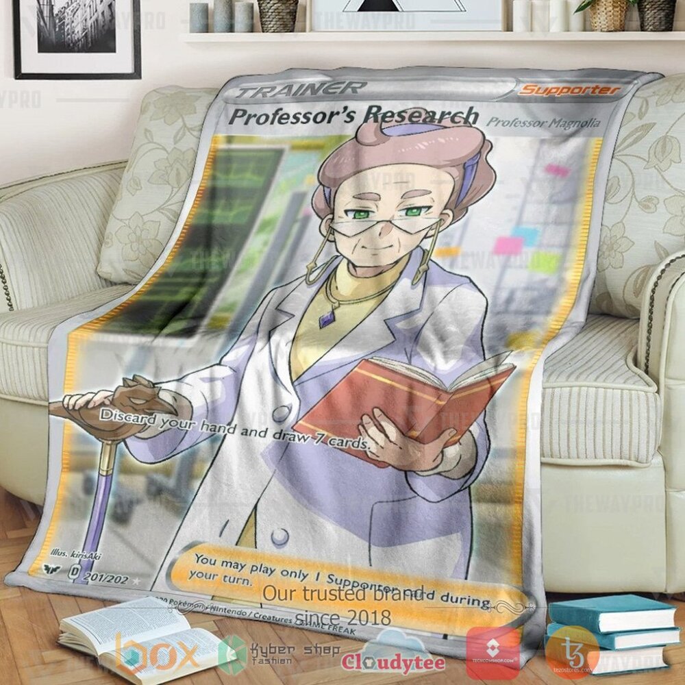 Anime Pkm Professors Research Trainer Custom Soft Blanket Anime Pkm Professors Research Trainer Custom Soft Blanket