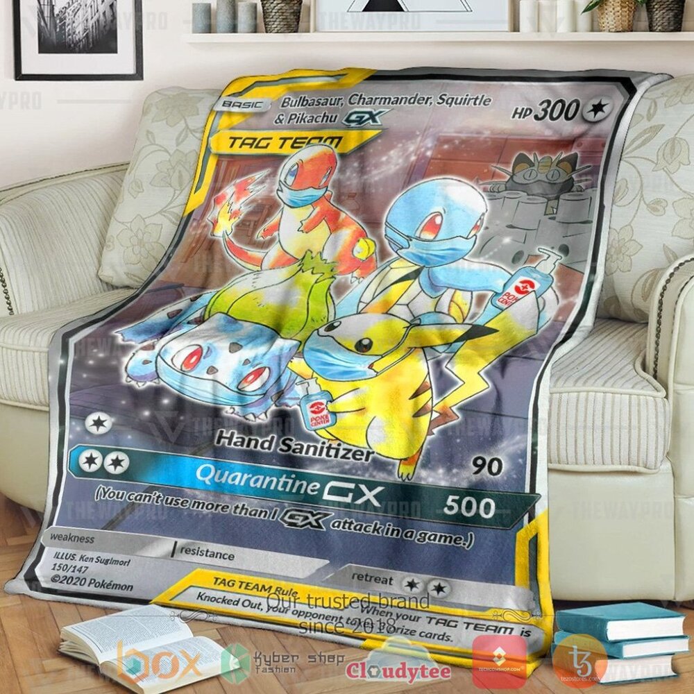 Anime Pkm Quarantine Tag Team Gx Custom Soft Blanket Anime Pkm Quarantine Tag Team Gx Custom Soft Blanket