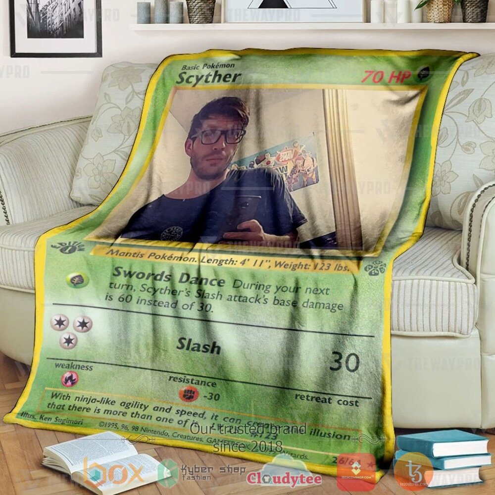 Anime Pkm Scyther Daniel Simon Custom Soft Blanket Anime Pkm Scyther Daniel Simon Custom Soft Blanket