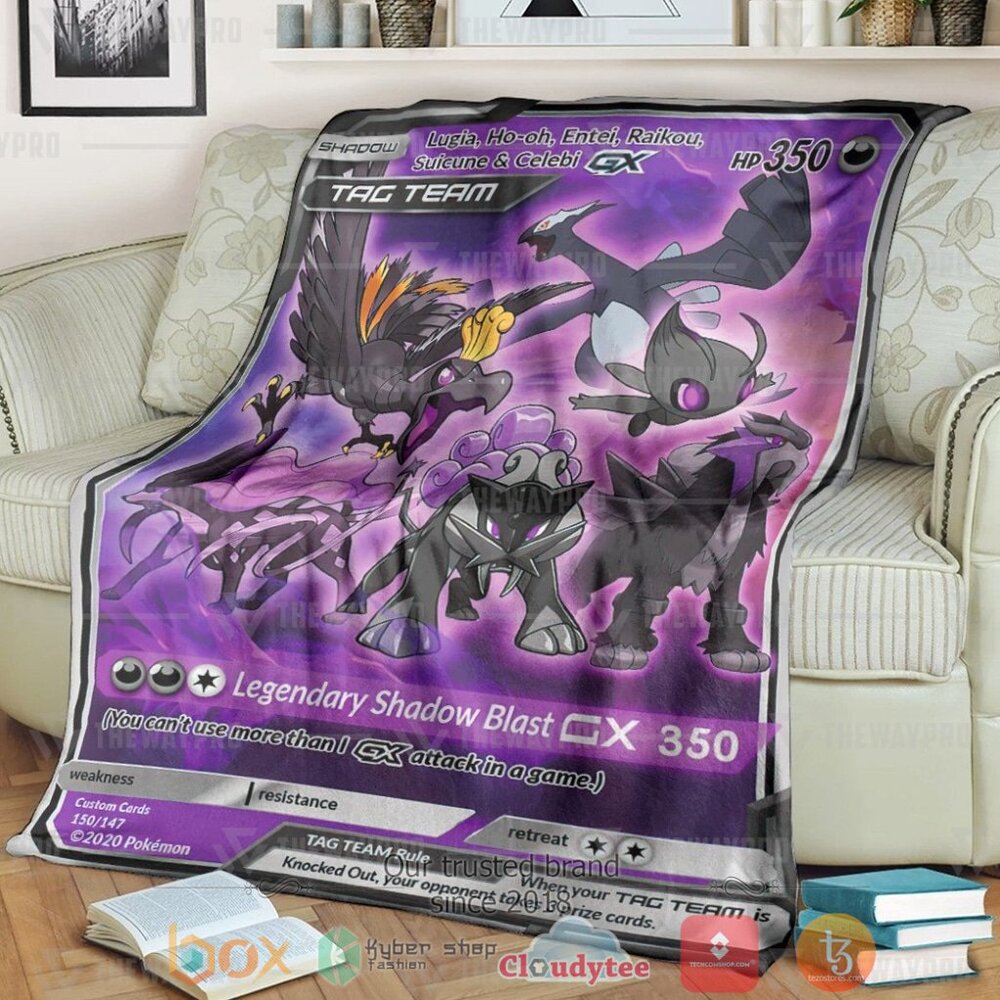 Anime Pkm Shadow Legend Tag Team Gx Custom Soft Blanket Anime Pkm Shadow Legend Tag Team Gx Custom Soft Blanket