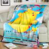Anime Pkm Surfing Pikachu Vmax Custom Soft Blanket