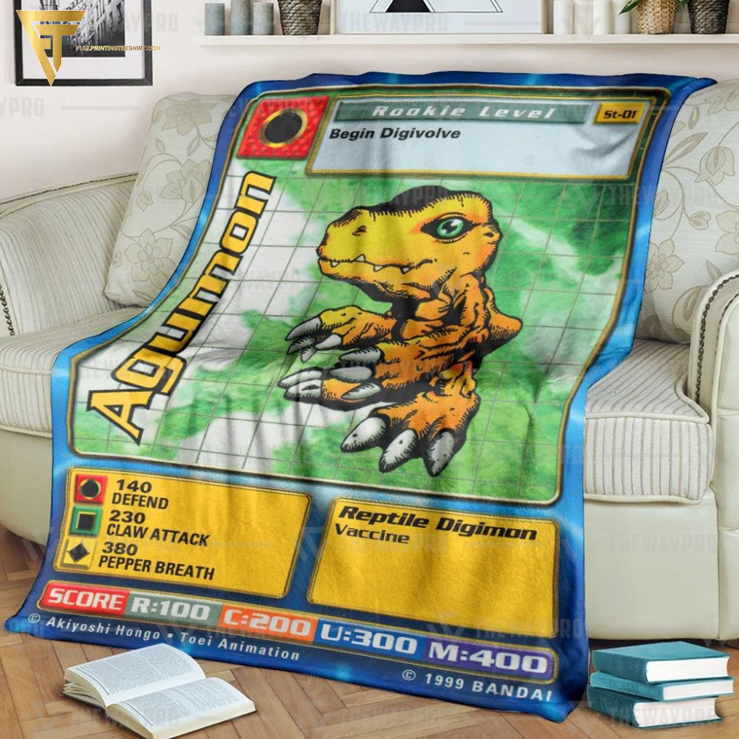 Anime Pokemon Agumon Full Printing Blanket Anime Pokemon Agumon Full Printing Blanket