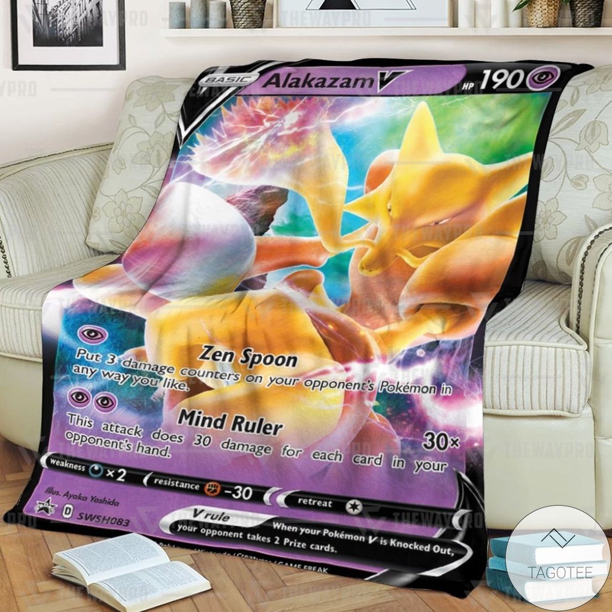 Anime Pokemon Alakazam V Custom Blanket Anime Pokemon Alakazam V Custom Blanket