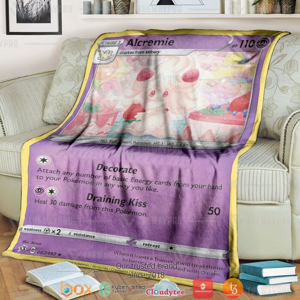 Anime Pokemon Alcremie Rebel Clash Soft Blanket Anime Pokemon Alcremie Rebel Clash Soft Blanket