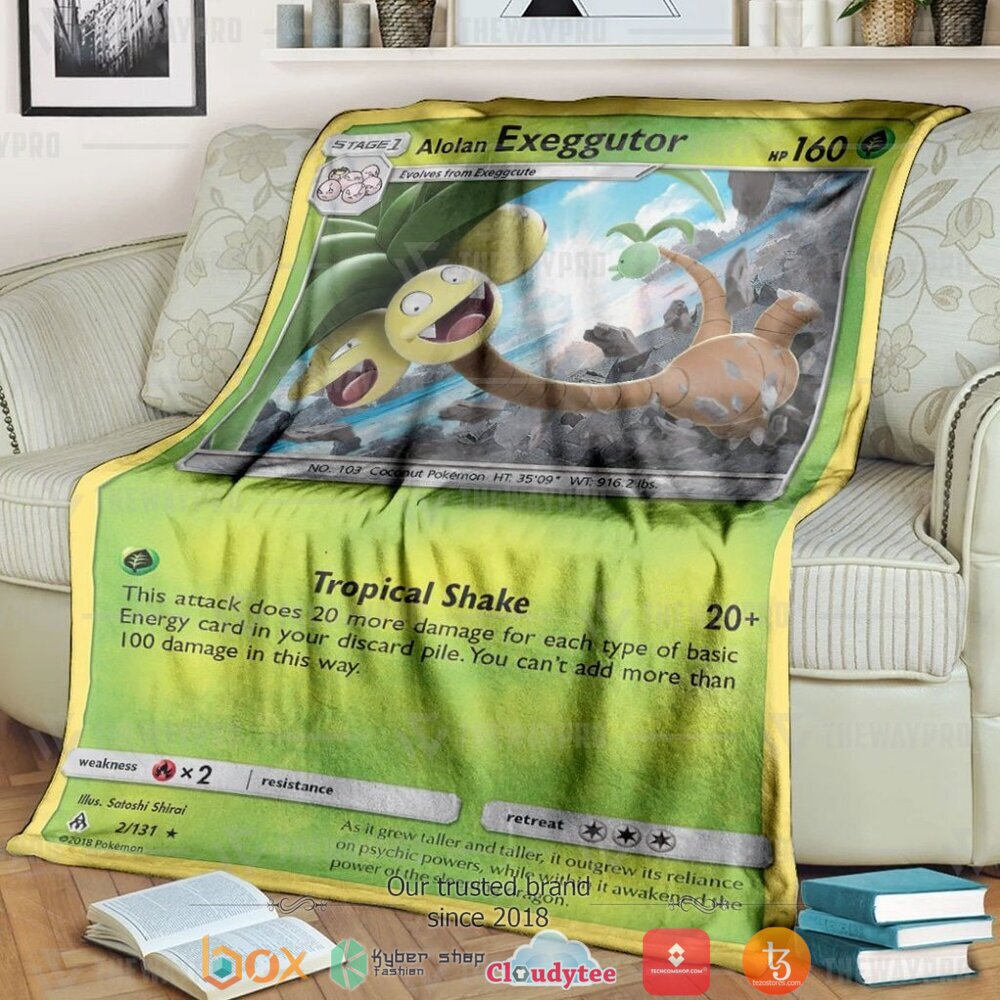 Anime Pokemon Alolan Exeggutor Forbidden Light Soft Blanket Anime Pokemon Alolan Exeggutor Forbidden Light Soft Blanket