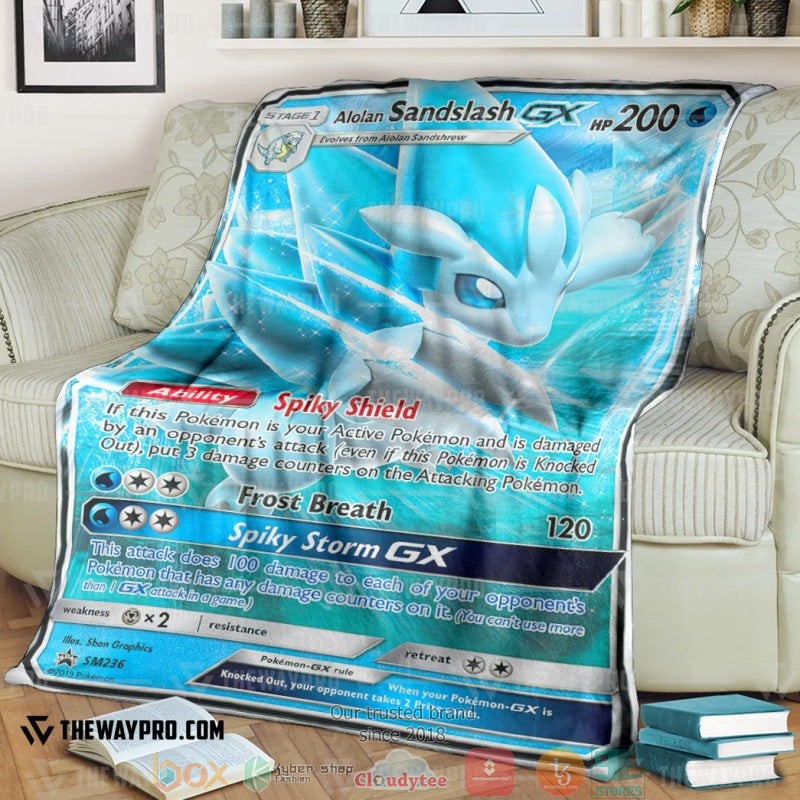 Anime Pokemon Alolan Sandslash Gx Sun Moon Promos Soft Blanket 2 Anime Pokemon Alolan Sandslash Gx Sun Moon Promos Soft Blanket 2