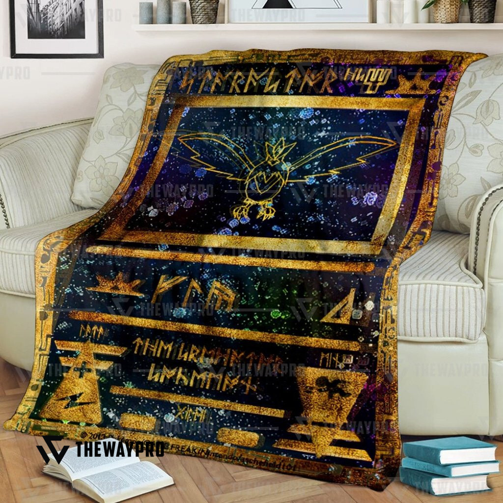 Anime Pokemon Ancient Staraptor Custom Soft Blanket Anime Pokemon Ancient Staraptor Custom Soft Blanket