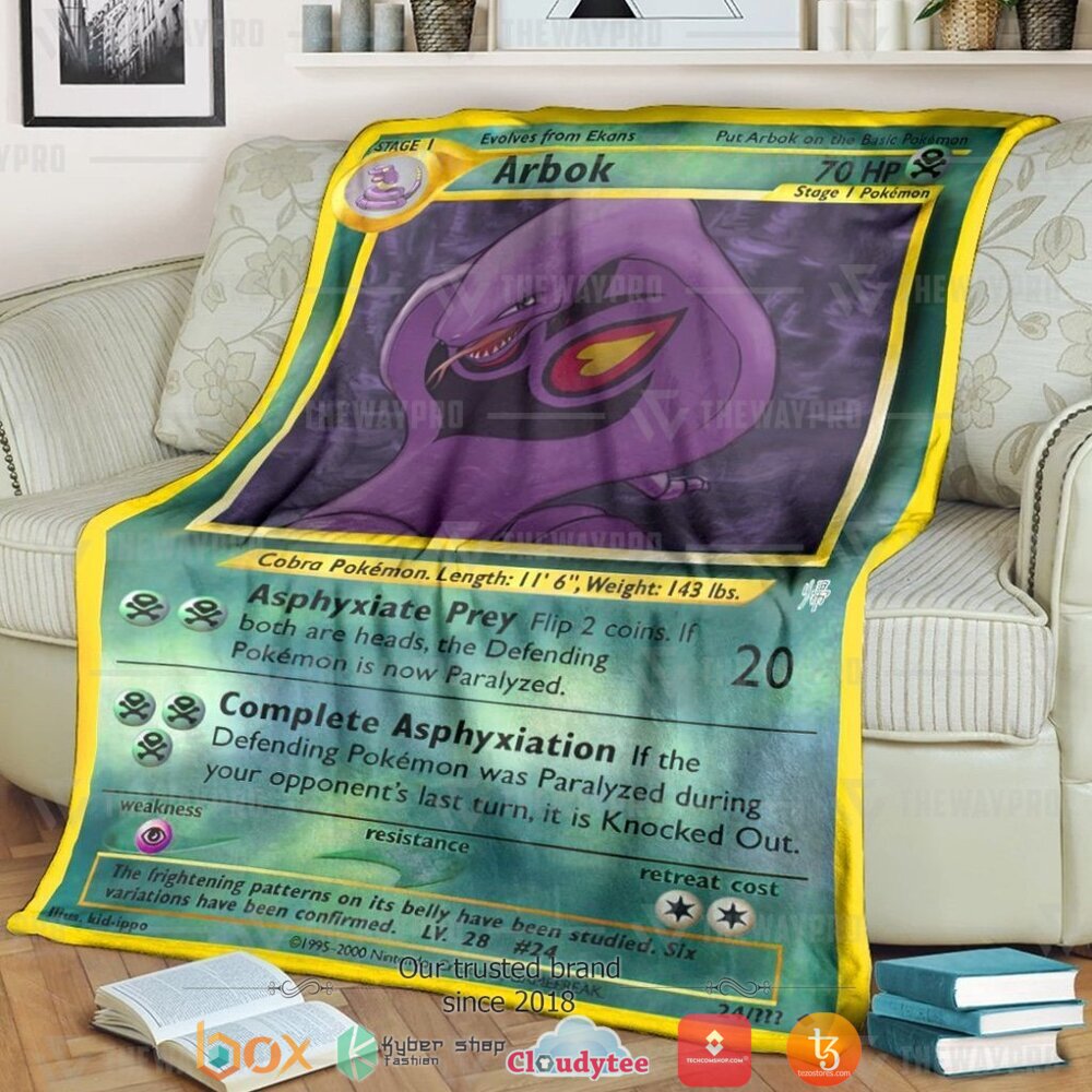 Anime Pokemon Arbok Soft Blanket Anime Pokemon Arbok Soft Blanket