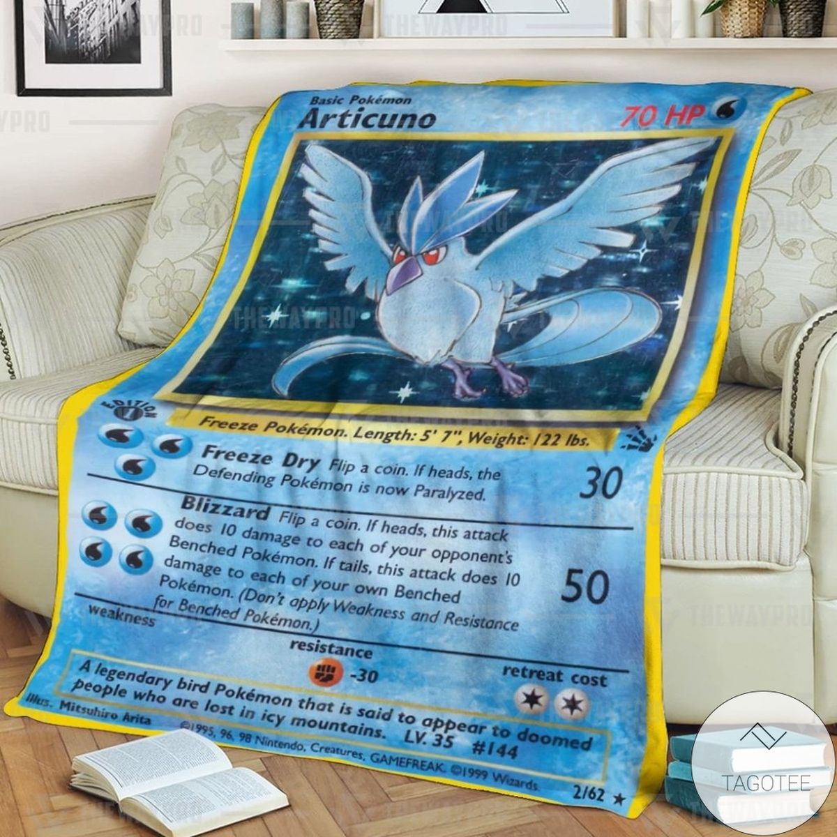 Anime Pokemon Articuno Custom Blanket Anime Pokemon Articuno Custom Blanket