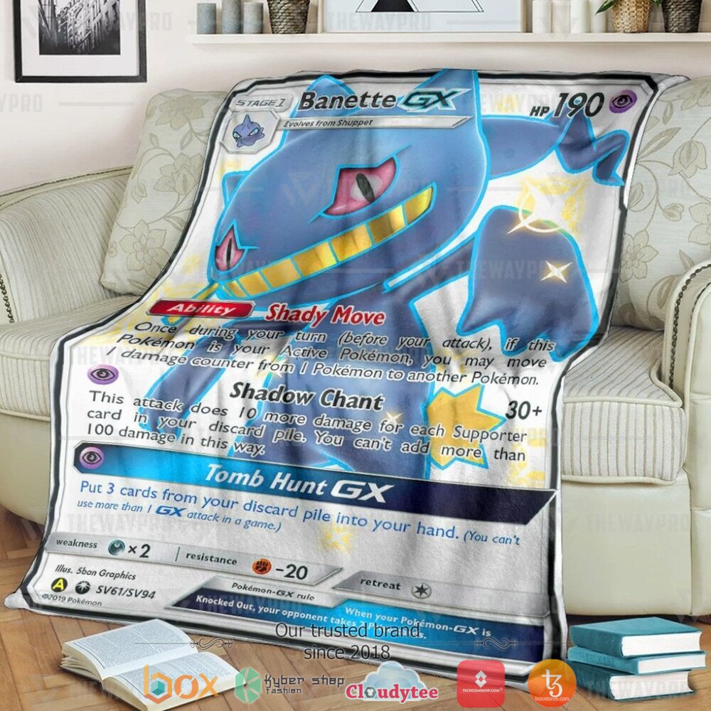 Anime Pokemon Banette Gx Celestial Storm Soft Blanket Anime Pokemon Banette Gx Celestial Storm Soft Blanket