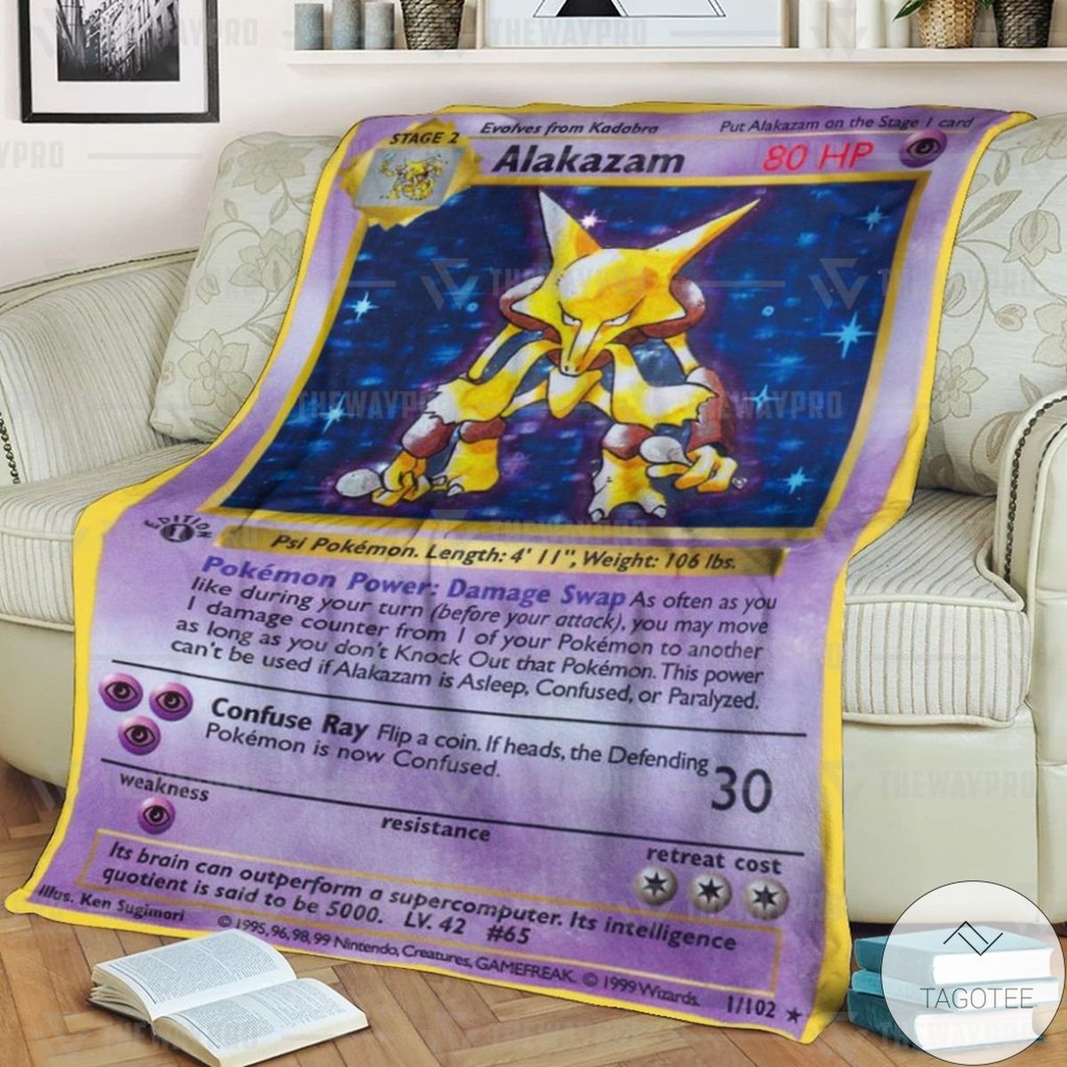 Anime Pokemon Basic Alakazam Custom Blanket Anime Pokemon Basic Alakazam Custom Blanket