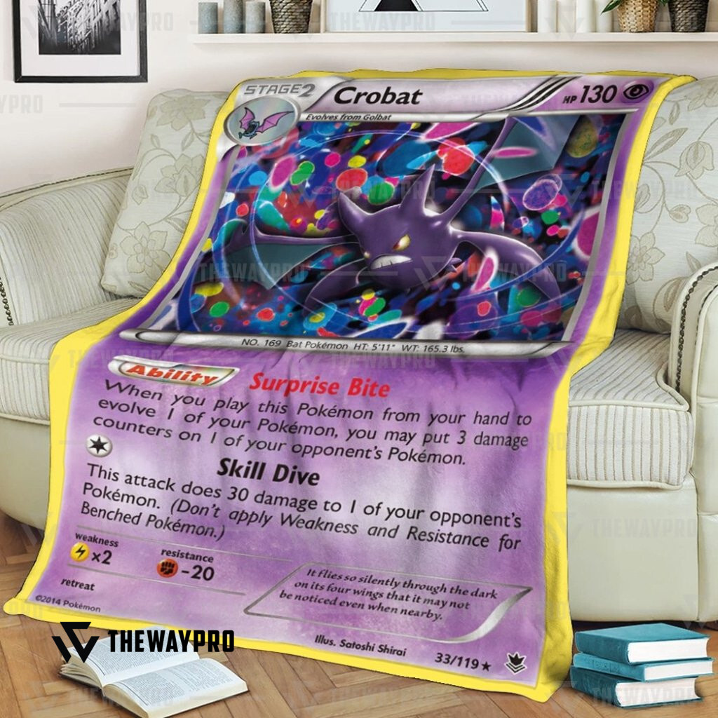 Anime Pokemon Basic Crobat Blanket 2 Anime Pokemon Basic Crobat Blanket 2