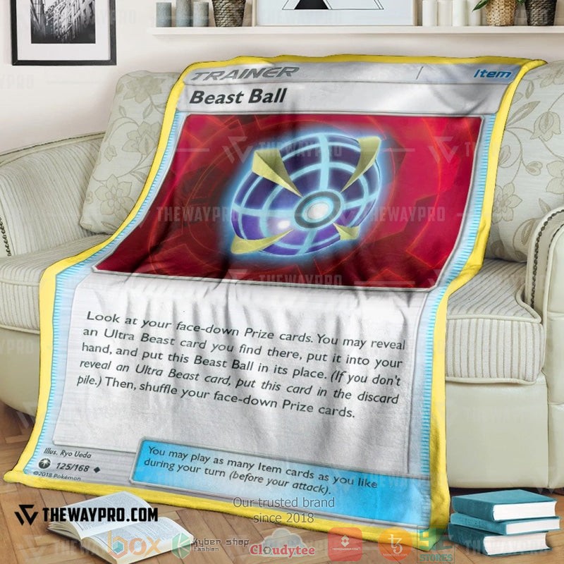 Anime Pokemon Beast Ball Trainer Soft Blanket 2 Anime Pokemon Beast Ball Trainer Soft Blanket 2