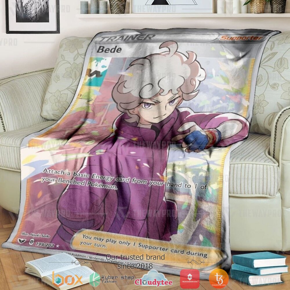 Anime Pokemon Bede Sword Shield Soft Blanket Anime Pokemon Bede Sword Shield Soft Blanket