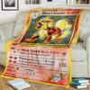 Anime Pokemon Blaines Arcanine Custom Soft Blanket