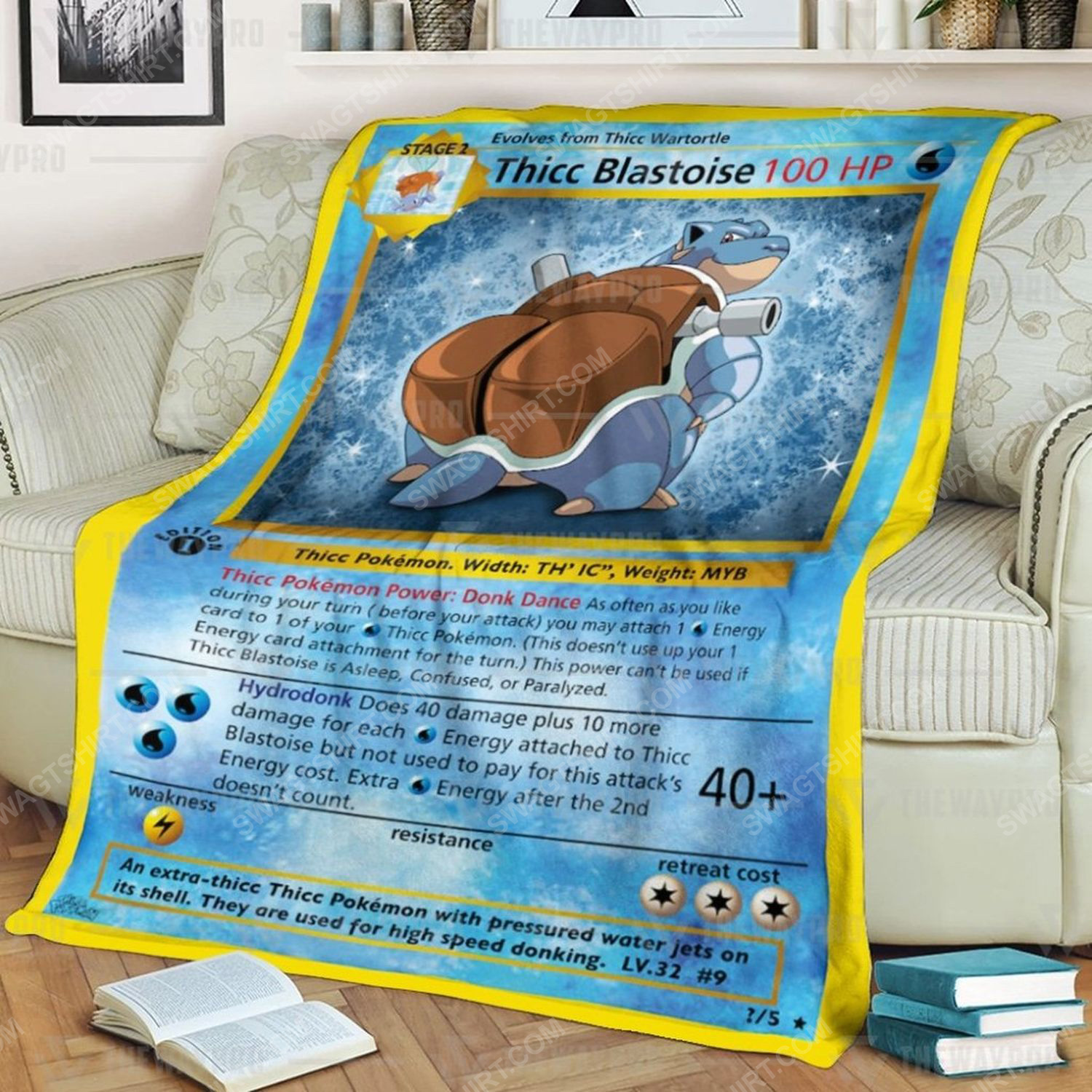Anime Pokemon Blastoise Full Print Soft Blanket Anime Pokemon Blastoise Full Print Soft Blanket